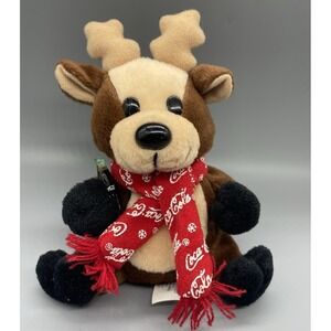 1998 Coca Cola Brand Moose Plush Stuffed Animal Collectible 6"